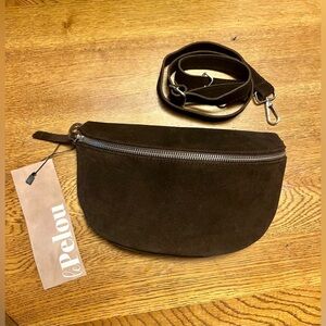 Chocolate Brown Suede Fanny Pack/Belt Bag